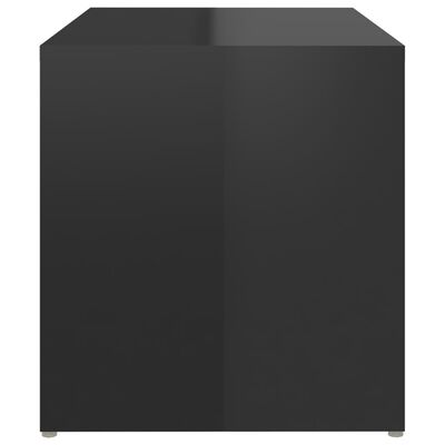 vidaXL Sivupöytä korkeakiilto musta 59x36x38 cm lastulevy