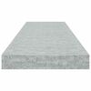 vidaXL Kelluvat sein&auml;hyllyt 2 kpl betoninharmaa 80x23,5x3,8 cm MDF