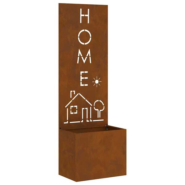 vidaXL Puutarhan yksityisyyden verho Viivakuvio Ruosteinen 50 x 140 cm