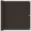vidaXL Parvekkeen suoja ruskea 90x600 cm HDPE