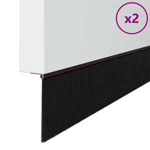 vidaXL Kierteellinen oven harjasulku 2 pcs Ruskea 100 cm Alumiiniseos