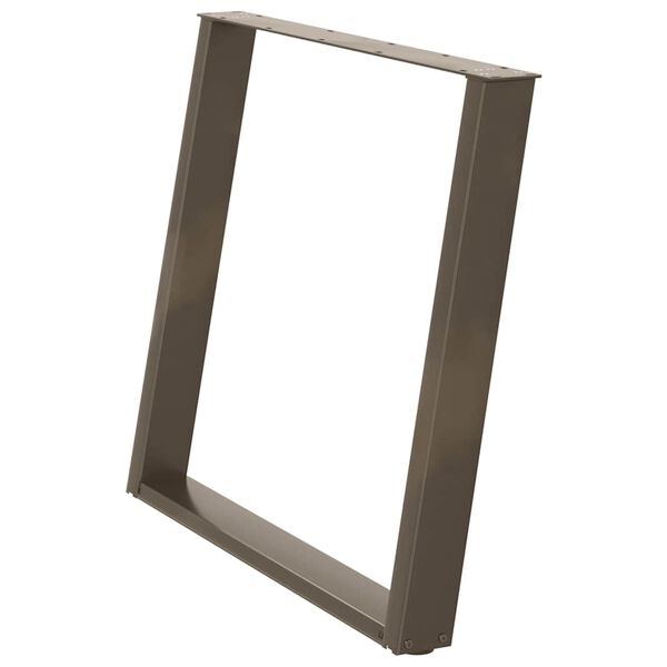 vidaXL Ruokap&ouml;yd&auml;n jalat U-muotoiset 2 kpl Luonnonv&auml;rinen ter&auml;s 100x(72-73) cm Ter&auml;s