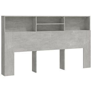 vidaXL S&auml;ngynp&auml;&auml;ty s&auml;ilytystilalla betoninharmaa 180x19x103,5 cm