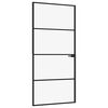 vidaXL Sis&auml;ovi musta 93x201,5 cm karkaistu lasi ja alumiini ohut