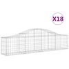 vidaXL Kaarevat kivikorit 18 kpl 200x30x40/60 cm galvanoitu rauta