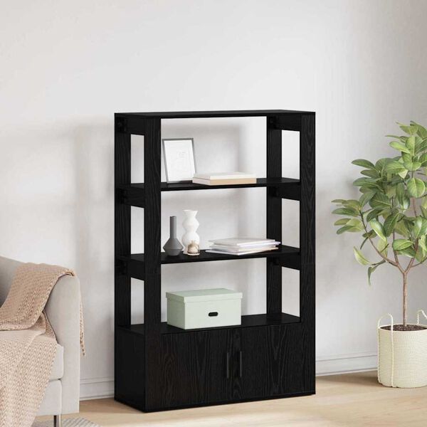 vidaXL Sivup&ouml;yt&auml; Musta tammi 30 x 80 x 119.5 cm Tekninen puu