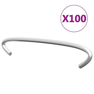 vidaXL Kivikorien koukut 100 kpl galvanoitu ter&auml;s 10 cm