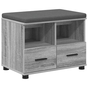 vidaXL Halli penkki tyynyll&auml; Harmaa Sonoma 60 x 38 x 46 cm