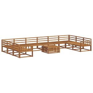 vidaXL Ulkosohvakokoelma 11 pcs Luonnollinen Tihe&auml; akasiapuu