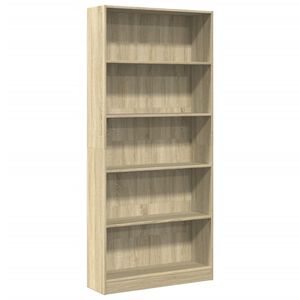 vidaXL Kirjahylly Sonoma-tammi 80x24x176 cm tekopuu