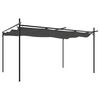vidaXL Pergola sis&auml;&auml;nvedett&auml;v&auml; katto antrasiitti 395x292x230 cm