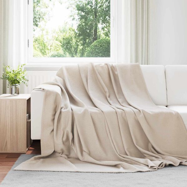 vidaXL Heittop&auml;&auml;llys 6 pcs Beige 240 x 220 cm Fleese