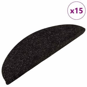 vidaXL Itsekiinnittyv&auml;t porrasmatot 15 kpl 56x17x3 cm antrasiitti