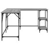 vidaXL Työpöytä harmaa Sonoma 139x139x75 cm tekninen puu