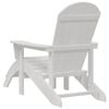 vidaXL Adirondack-tuoli Valkoinen 82 x 74 x 92 cm HDPE