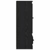 vidaXL Korkea kaappi laatikon kanssa 3 pcs Musta tammi. Tekninen puu
