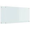 vidaXL Keitti&ouml;n v&auml;litila 2 pcs Valkoinen 110 x 60 cm karkaistu lasi