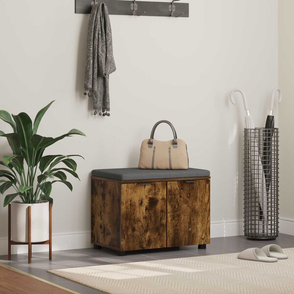 vidaXL Halli penkki tyynyll&auml; ovella Savup&auml;hkin&auml; 60 x 38 x 46 cm