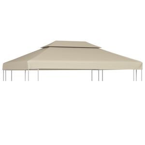 vidaXL Huvimajan vaihtokatto 310 g/m&sup2; Beige 3 x 4 m
