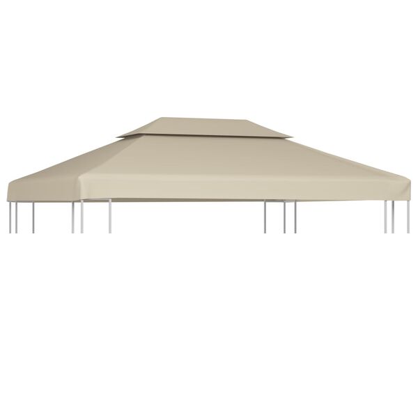 vidaXL Huvimajan vaihtokatto 310 g/m&sup2; Beige 3 x 4 m