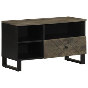 vidaXL TV-taso musta 80x33x46 cm t&auml;ysi mangopuu