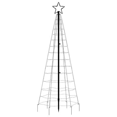 vidaXL Joulukuusi piikeillä 220 kylmän valkoista LED-valoa 180 cm