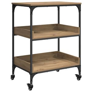 vidaXL Keitti&ouml;vaunu Artisan tammi 60 x 41 x 80.5 cm Tekninen puu