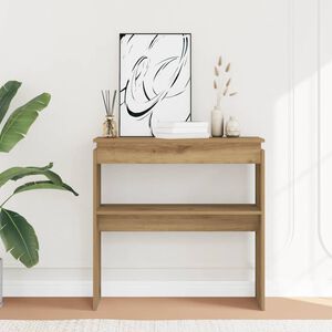vidaXL Konsolip&ouml;yt&auml; artesaani tammi 80x30x80 cm tekninen puu