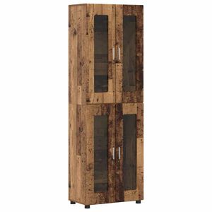vidaXL Korkea kaappi FLORIN 60 x 35 x 182 cm Vanha puu Tekninen puu