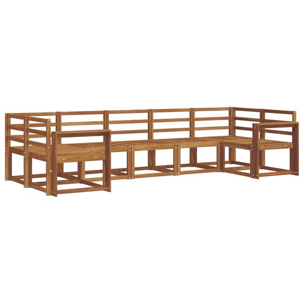 vidaXL Ulkosohvakokoelma 7 pcs Luonnollinen Tihe&auml; akasiapuu