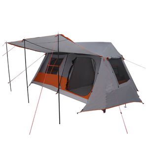 vidaXL Tunneliteltta Harmaa ja oranssi 400 x 278 x 182 cm