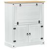 vidaXL Viinikaappi Valkoinen 97 x 45 x 114 cm Massiivinen m&auml;nty