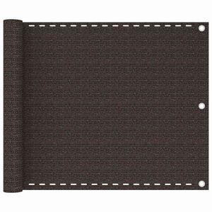 vidaXL Parvekkeen suoja ruskea 75x300 cm HDPE