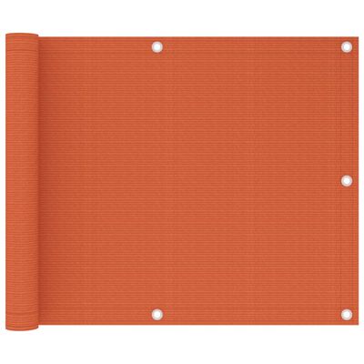 vidaXL Parvekkeen suoja oranssi 75x300 cm HDPE