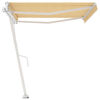 vidaXL Vapaasti seisova sis&auml;&auml;nkelattava markiisi 400x350 cm keltavalk.