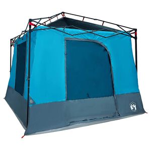 vidaXL Sis&auml;teltta 6 hengelle Sininen taffeta