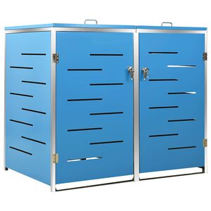 vidaXL Kahden roska-astian vaja 138x77,5x115 cm ruostumaton ter&auml;s
