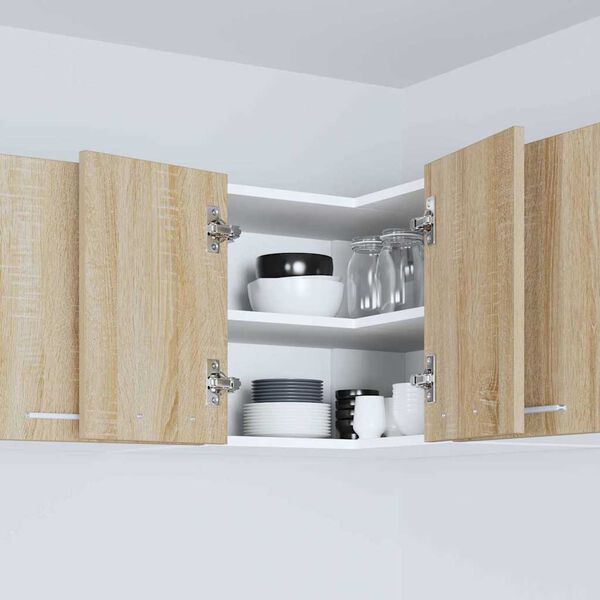 vidaXL Henkarikaappi Sonoma tammesta ja valkoisesta 57 x 57 x 40 cm