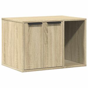 vidaXL Kissanhiekkalaatikon kotelo musta 60x40x40 cm tekninen puu