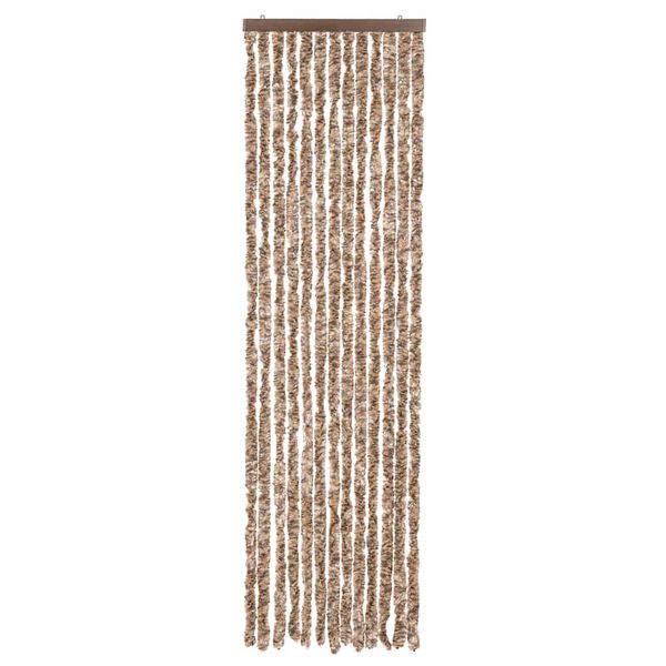 vidaXL Hy&ouml;nteisverho beige ja tummanruskea 56x200 cm chenille