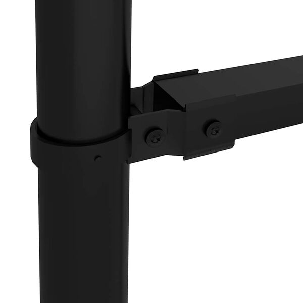 vidaXL Puutarha-aita keih&auml;sk&auml;rkinen ter&auml;s 537x200 cm musta