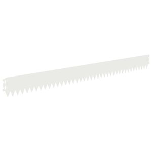 vidaXL Nurmireunus 10 kpl 103 x 10 cm Ter&auml;s valkoinen