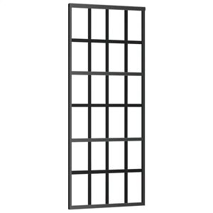 vidaXL Liukuovi ESG-lasi ja alumiini 76x205 cm musta