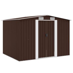 vidaXL Puutarhan varastovaja ruskea 257x205x178 cm ter&auml;s