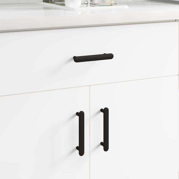 vidaXL Kaappikahva 12 pcs Musta 121 x 16.6 x 28.3 mm Rauta