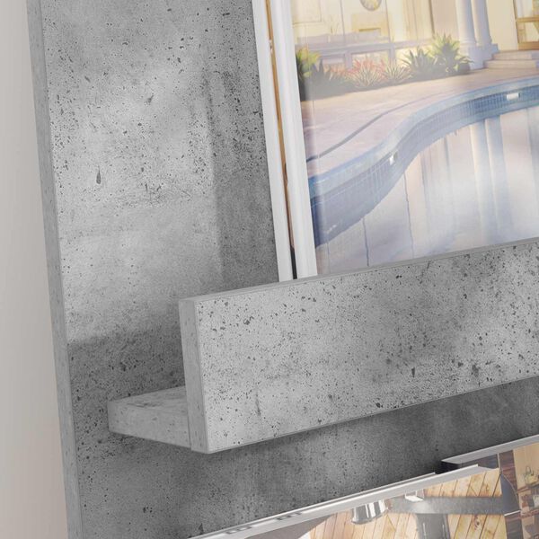 vidaXL Lehtiteline Betoni Harmaa 43 x 11 x 102 cm Tekninen puu