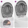 vidaXL WC-istuin Harmaa 47 x 37 x 4 cm Duroplast