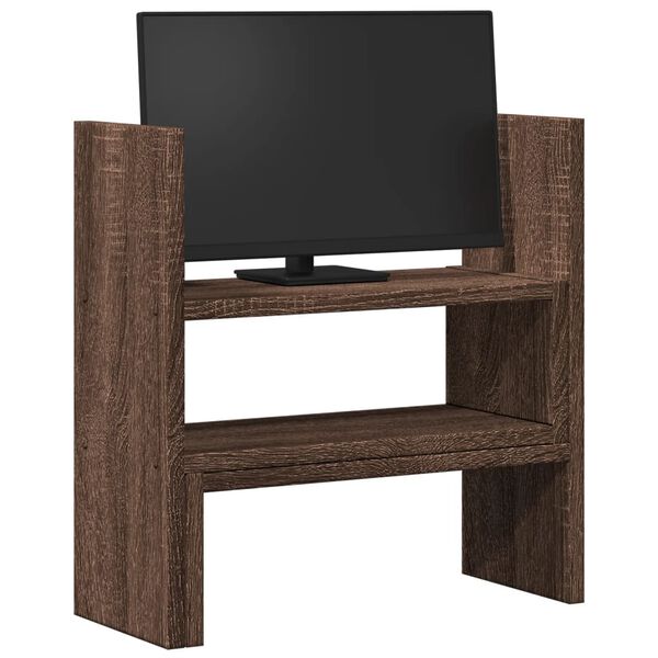 vidaXL Pöytäjärjestäjä säädettävä rusk. tammi 40x17x41 cm tekninen puu