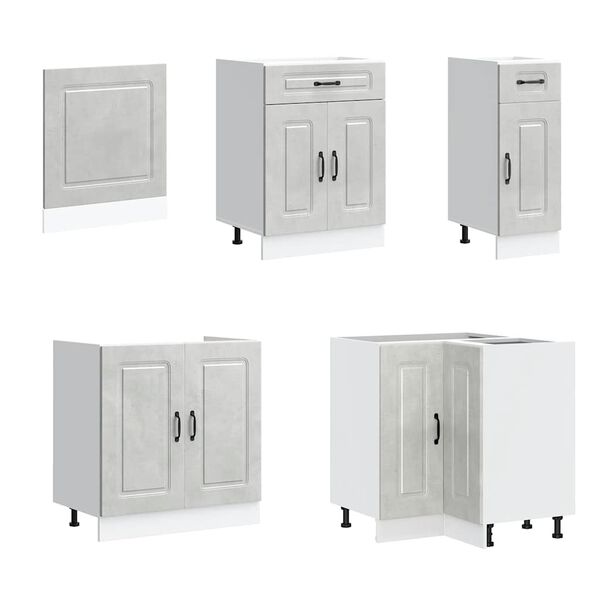 vidaXL 11osainen keittiökaappisarja Kalmar betoniharmaa