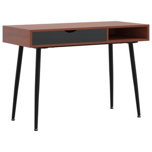 vidaXL Tietokonep&ouml;yt&auml; laatikolla ruskea 110x50x75 cm tekninen puu